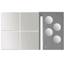 Cargar imagen en el visor de la galería, 4 Espejos de pared cuadrado y redondo auto adhesivo 15 y 20 cm, aumento x3