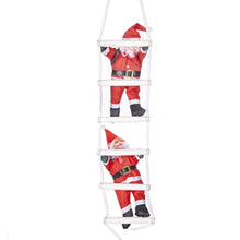 Cargar imagen en el visor de la galería, Papá noel tejido impermeable con escalera 69 cm Para Balcón decoracion Navidad