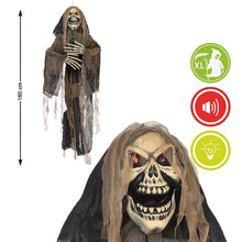 Cargar imagen en el visor de la galería, Colgante Esqueleto Con Luz Sonido Control de Voz 180X120CM Decoración Halloween