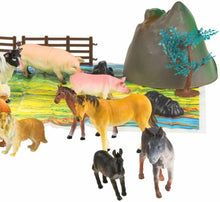 Cargar imagen en el visor de la galería, Bote con animales de granja de Animal World, 22 piezas
