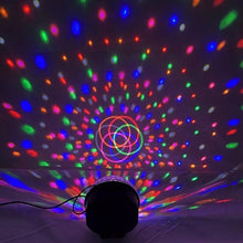 Cargar imagen en el visor de la galería, Proyector Esfera Rotatorio LED RGB Con Musica BLUETOOTH Mando y 1 USB Muticolor