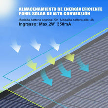 Cargar imagen en el visor de la galería, Luces solares para exteriores, 36 LED, 2000 mAh, con sensor de movimiento, imper