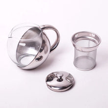 Cargar imagen en el visor de la galería, Tetera De Vidrio De Acero Inoxidable De 1100 Ml Con Infusor Hierbas Filtro Hojas