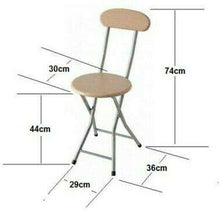 Cargar imagen en el visor de la galería, Taburete Silla Plegable DE Metal y Madera Y ESPALDAR Cocina JARDÍN SALÓN Bar