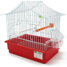 Cargar imagen en el visor de la galería, Jaula para Pájaro Pajarera Periquito Canarios con Comedero Bebedero Saltador