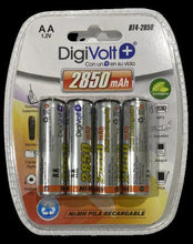 Cargar imagen en el visor de la galería, Pilas recargables + cargador eléctrico 4 pilas AA, AAA, 1100/1400, 2350/2850 mAh