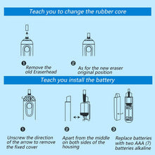 Cargar imagen en el visor de la galería, Goma borrar eléctrica lápiz para niños automático escribir dibujar pilas AAA