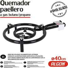Cargar imagen en el visor de la galería, Quemador paellero a gas butano/propano acero