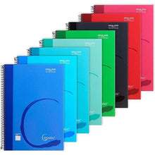 Cargar imagen en el visor de la galería, Cuaderno libreta A4 Cervantes espiral forrado tapa extradura 80 hojas 90 g