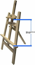 Cargar imagen en el visor de la galería, Caballete pintura madera sobre mesa, apto para lienzos, ligero para transportar