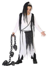 Cargar imagen en el visor de la galería, Disfraz fantasma niño infantil blanco Para Halloween Carnaval Teatro