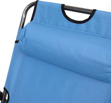 Cargar imagen en el visor de la galería, Silla Tumbona Plegable 79 x 46,5 x 153 cm Hamaca Regulable Multiposiciones de Metal - Ideal para