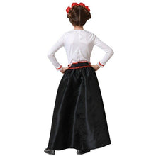 Cargar imagen en el visor de la galería, Disfraz Catrina Esqueleto Mexicana Mejicana Infantil Niña Para Halloween Carnaval Teatro