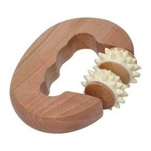Cargar imagen en el visor de la galería, Masajedor corporal de madera natural cuello espalda manos araña rodillo y pulpo