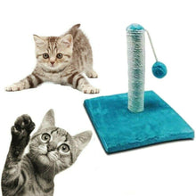 Cargar imagen en el visor de la galería, RASCADOR CON PELOTA PARA GATO AZUL mascotas juegos juguetes