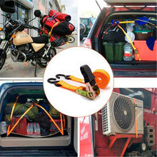 Cargar imagen en el visor de la galería, Cinta con tensor de carga hebilla de plástico trinquete 25 mm x 5 m correa freno