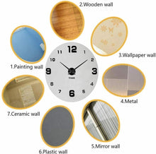 Cargar imagen en el visor de la galería, Reloj pared adhesiva atenea elissa y hera 60 x 60 cm EVA DIY