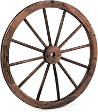 Cargar imagen en el visor de la galería, Rueda Decorativa Madera Natural Vintage 30, 45, 60, 90 cm Para Decoración Casa Jardin Restaurante lo