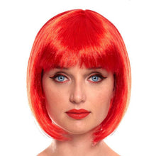 Cargar imagen en el visor de la galería, Peluca Corte Bob Flequillo Rubia Castaña Accesorios de Disfraces Fiesta Carnaval