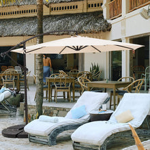 Cargar imagen en el visor de la galería, Sombrilla Parasol Excéntrico ø 300 cm Estructura Aluminio Tela de Poliéster de 180 g/m² Terraza Jardin Camping Playa