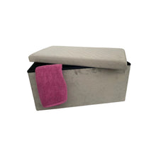 Cargar imagen en el visor de la galería, Baúl Puff Taburete Almacenaje Plegable Caja Asiento Banco de Almacenamiento