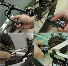 Cargar imagen en el visor de la galería, Multifuncion Para bicicleta Kit de reparación mecánico Palanca neumático 16 en 1