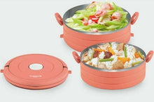 Cargar imagen en el visor de la galería, Set de 2 fiambreras termo apilable térmica para transportar alimentos