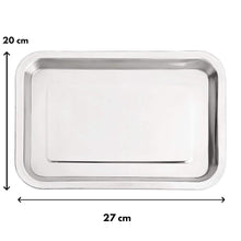 Cargar imagen en el visor de la galería, Bandeja de servir de acero inoxidable pulida gastronomía comida 2 unds