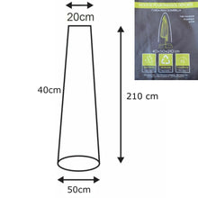Cargar imagen en el visor de la galería, Funda de Sombrilla Protectora para parasol Gris Antracita 40x50x210 cm, Funda de Parasol de Terraza, Jardin Verano