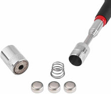 Cargar imagen en el visor de la galería, Recogedor magnético telescópico, imán telescópico con luz para recoger tuercas