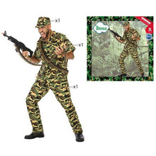Cargar imagen en el visor de la galería, Disfraz Soldado Militar Hombre Adulto Camuflaje Carnaval Fiesta Teatro