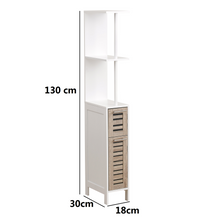 Cargar imagen en el visor de la galería, Mueble de Baño Columna Armario Eatantería Para Espacios Reducidos MDF con 2 Eatantes + 2 Puertas