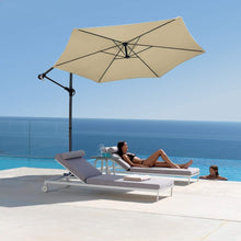 Cargar imagen en el visor de la galería, Sombrilla Parasol Excéntrico ø 300 cm Estructura Aluminio Tela de Poliéster de 180 g/m² Terraza Jardin Camping Playa