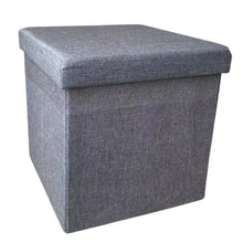 Cargar imagen en el visor de la galería, Púff Taburete de Almacenamiento Plegable Asiento de Almacenaje Cubo Otomano Reposapié