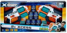 Cargar imagen en el visor de la galería, Juguete Set 2 pistolas con botes XCESS X-Shot (46272)