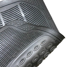 Cargar imagen en el visor de la galería, Alfombras de Goma Recortable Universal Negra Para Coche Automóvil Juego de 4 pcs Resitente al Uso Antideslizante