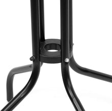 Cargar imagen en el visor de la galería, Mesa Redonda de Metal con Base de Cristal - Mesa para Jardín, Terraza, Patio o Balcón - Alto. 70 cm x Diámetro 60 cm