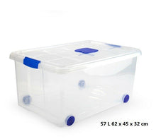 Cargar imagen en el visor de la galería, Caja de Plastico almacenamiento, TRANSPARENTE, Varios tamaños