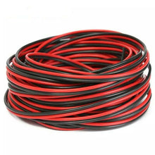 Cargar imagen en el visor de la galería, Cable de audio para altavoces 100 m metros 0.75mm 2.6x5.2 mm BOBINA ROJO Y NEGRO