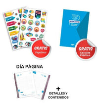 Cargar imagen en el visor de la galería, Agenda escolar paginas diarias diario dia A5 tapa dura 2022 2023 con pegatina