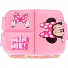 Cargar imagen en el visor de la galería, Sandwichera múltiple con 3 compartimentos plástico para almuerzo fiambrera desayuno infantil colegio