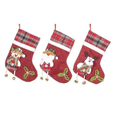 Cargar imagen en el visor de la galería, Bota Calcetin Navidad decorado animales con campana 3 Modelos para Escoger