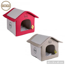 Cargar imagen en el visor de la galería, Casa para Perro Gato Mascota con Cojin, y Cremallera Desmodable 42x35x40 cm