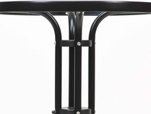 Cargar imagen en el visor de la galería, Mesa Redonda de Metal con Base de Cristal - Mesa para Jardín, Terraza, Patio o Balcón - Alto. 70 cm x Diámetro 60 cm