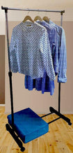 Cargar imagen en el visor de la galería, Perchero Metal Doble, Simple, Negro, alturas ajustables con ruedas