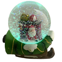 Cargar imagen en el visor de la galería, Bola cristal de agua nieve Papá noél con luz multicolor Led decorativa navideña
