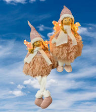 Cargar imagen en el visor de la galería, Figura de Ángel Rosa con Alas Iluminacion 14 Luces de LED para Decoracion de Navidad