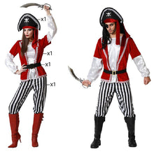Cargar imagen en el visor de la galería, Disfraz Pirata Corsario Unisex Mujer Hombre Adulto Para Carnaval Fiesta Teatro