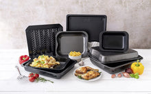 Cargar imagen en el visor de la galería, Bandeja horno universal esmaltada con bordes Rustidera asados 28x22x3.8 cm