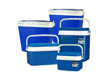 Cargar imagen en el visor de la galería, Nevera rígida azul portátil para playa, camping, acampada, gran resistencia.